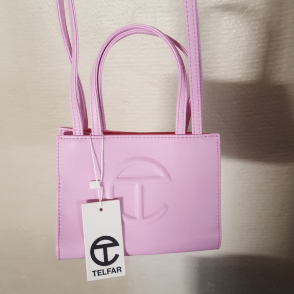 Telfar Bubblegum pink small shopper bag